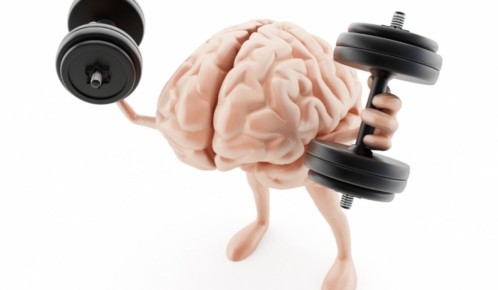 Cerebro ejercitándose para mejorar la memoria