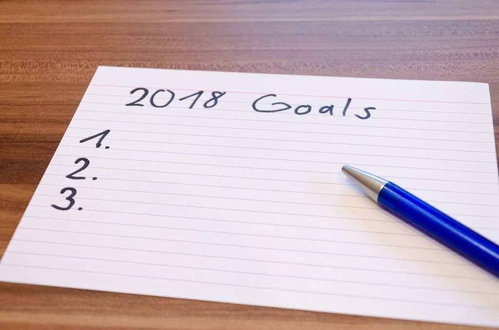 Ficha con objetivos a cumplir y expectativas para 2018